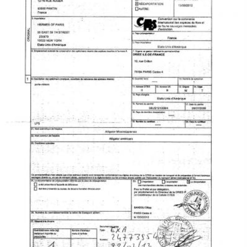 HERMES ALLIGATOR CONSTANCE WALLET - Picture 5 of 5